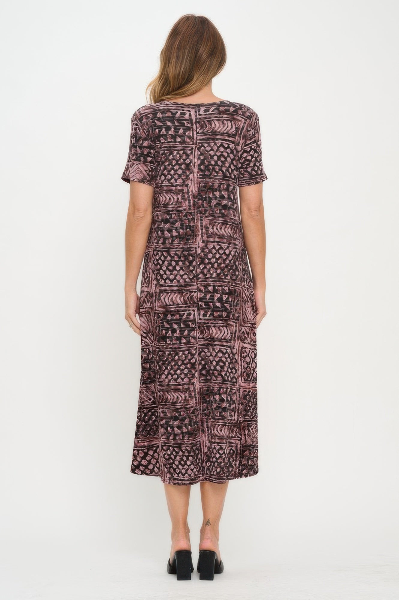 Plus Size Print Bns Long Dress - DressAffection