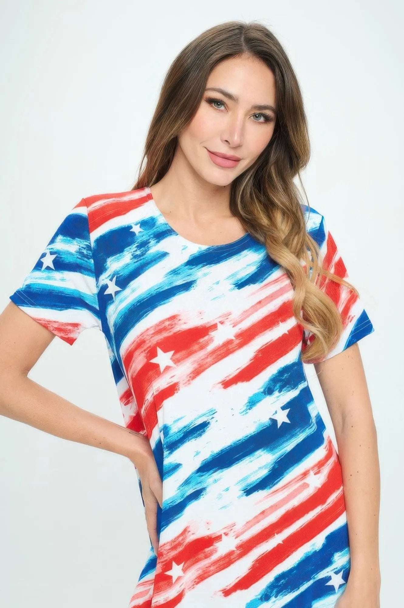 Plus Size Print Bns Missy Dress - DressAffection