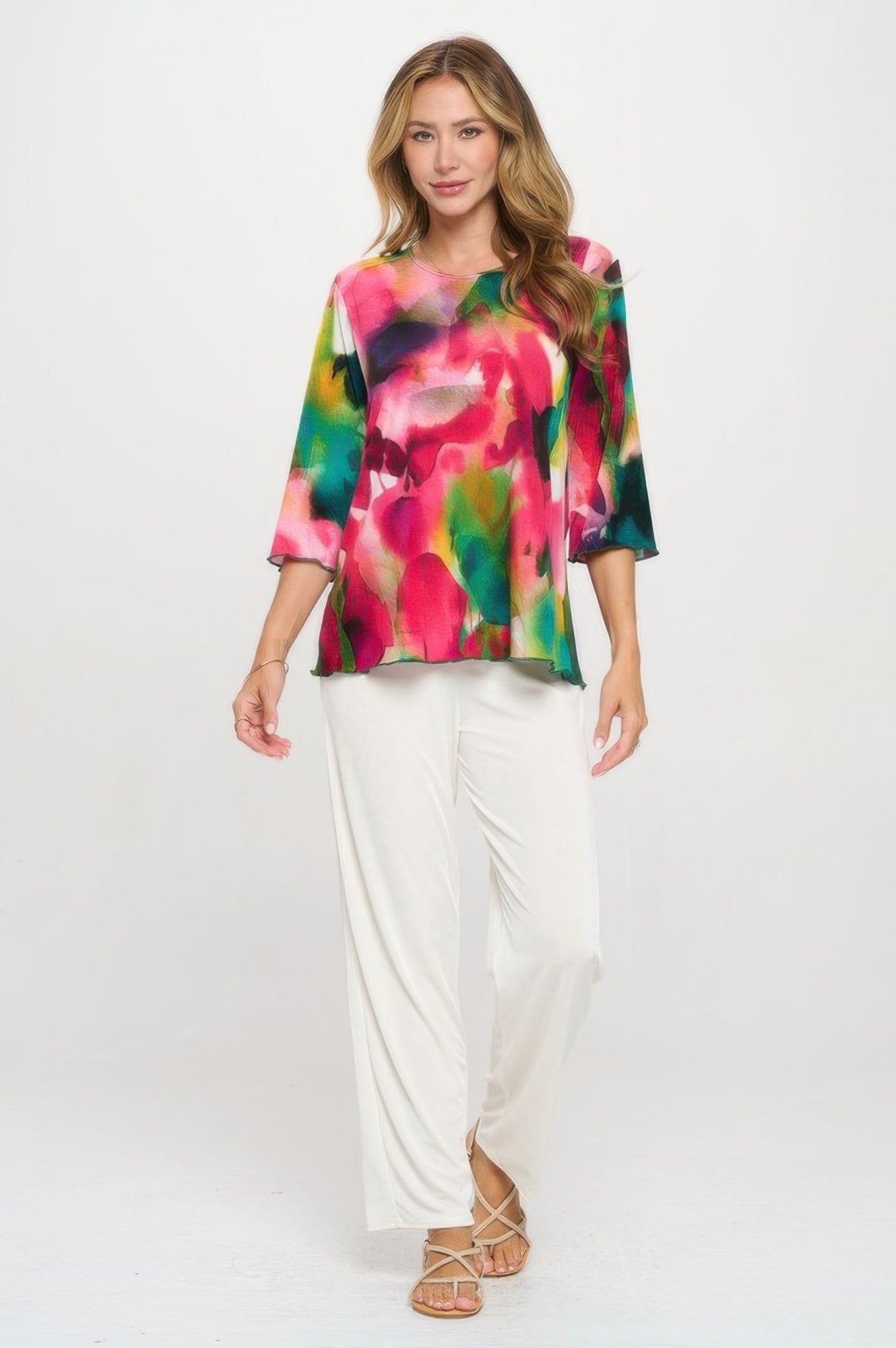 Plus Size Print Hit Merrow Top - DressAffection