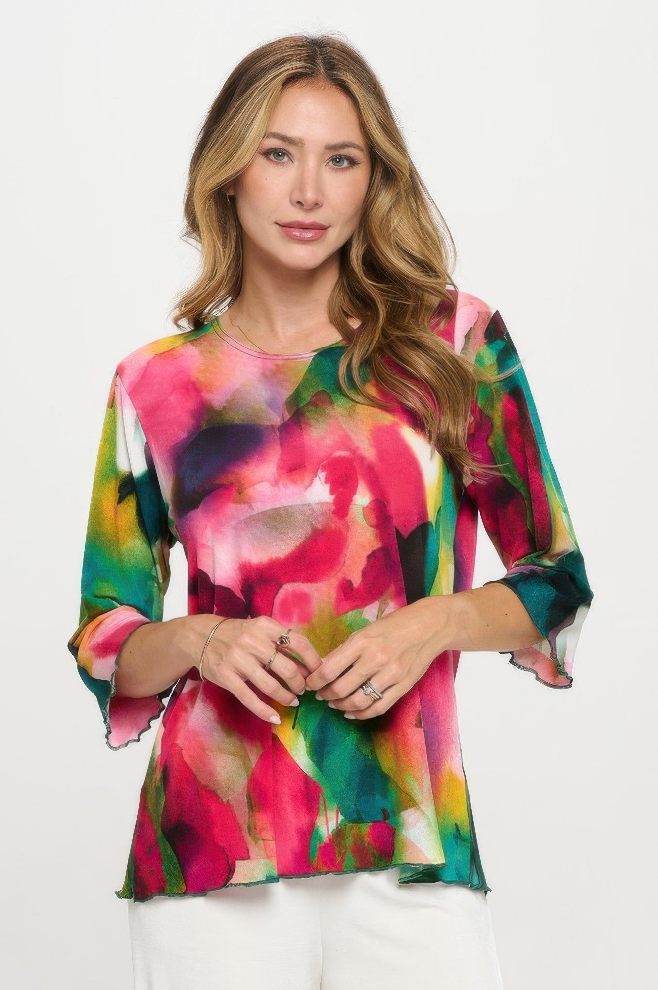 Plus Size Print Hit Merrow Top - DressAffection
