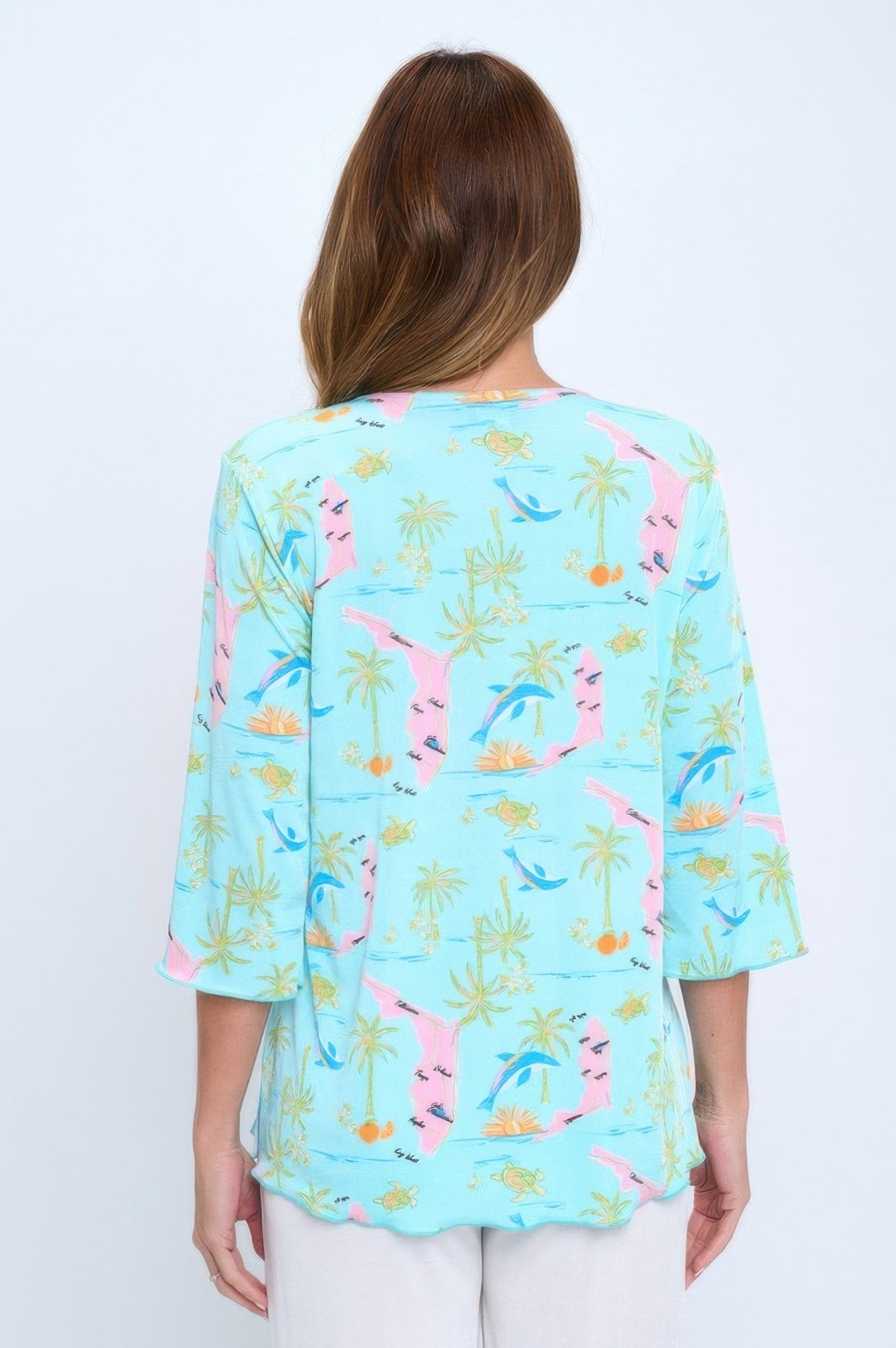 Plus Size Quarter Sleeve Merrow Top - DressAffection