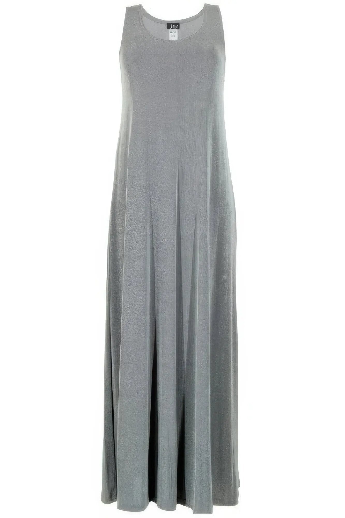 Plus Size Sleeveless Solid Acetate Long Maxi Dress - DressAffection