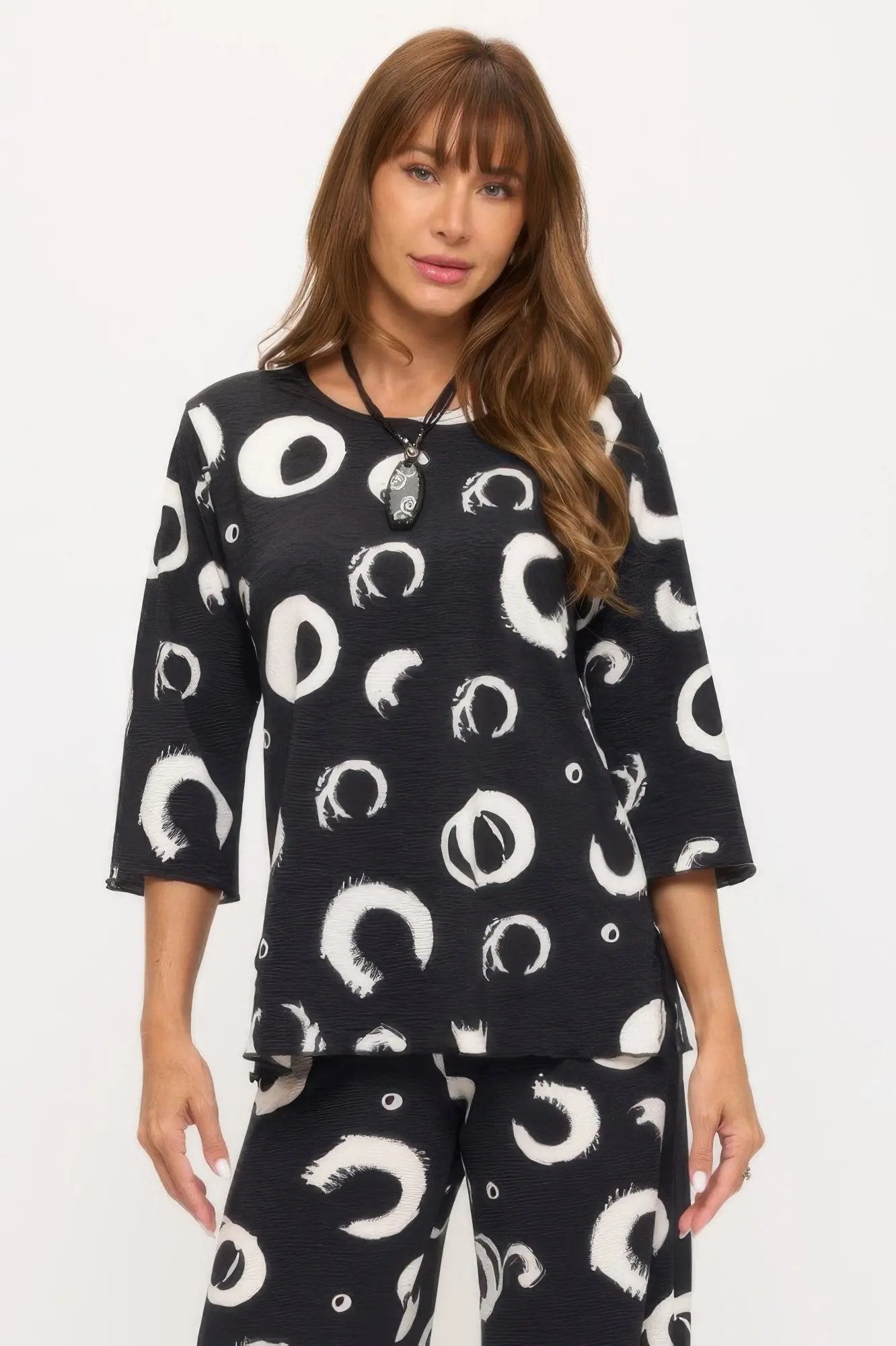 Plus Size Venechia Pleated Merrow Top - DressAffection