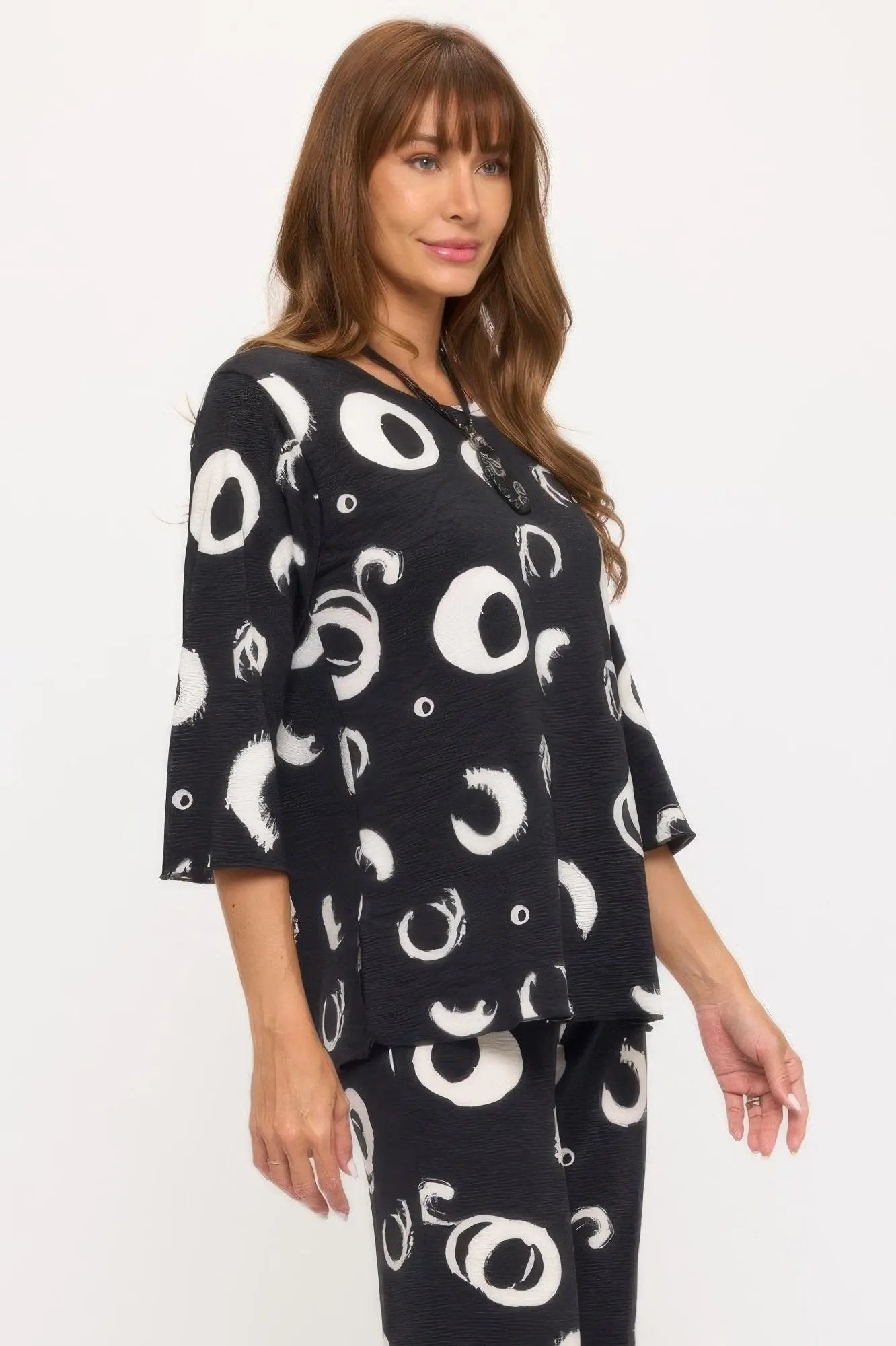 Plus Size Venechia Pleated Merrow Top - DressAffection