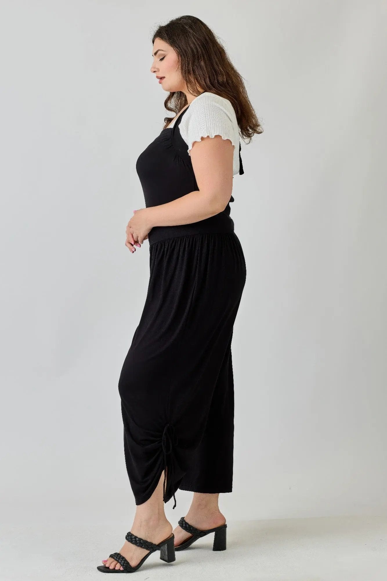 Plus Size Wide Leg Halter Style Jumpsuit - DressAffection