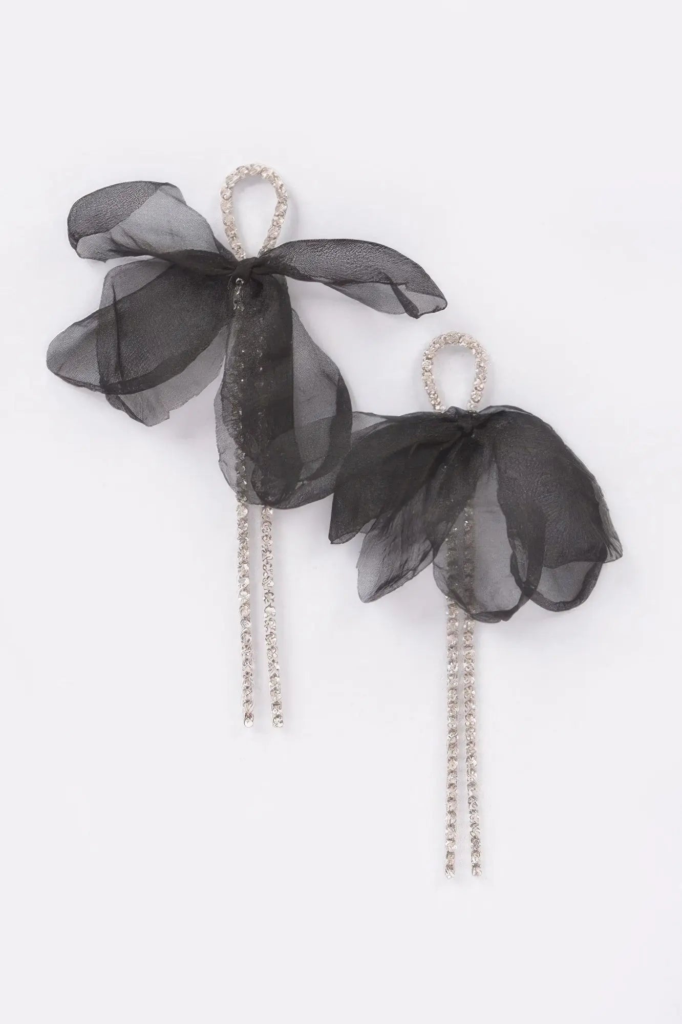 Polyester Flower Rhinestone Earring - DressAffection