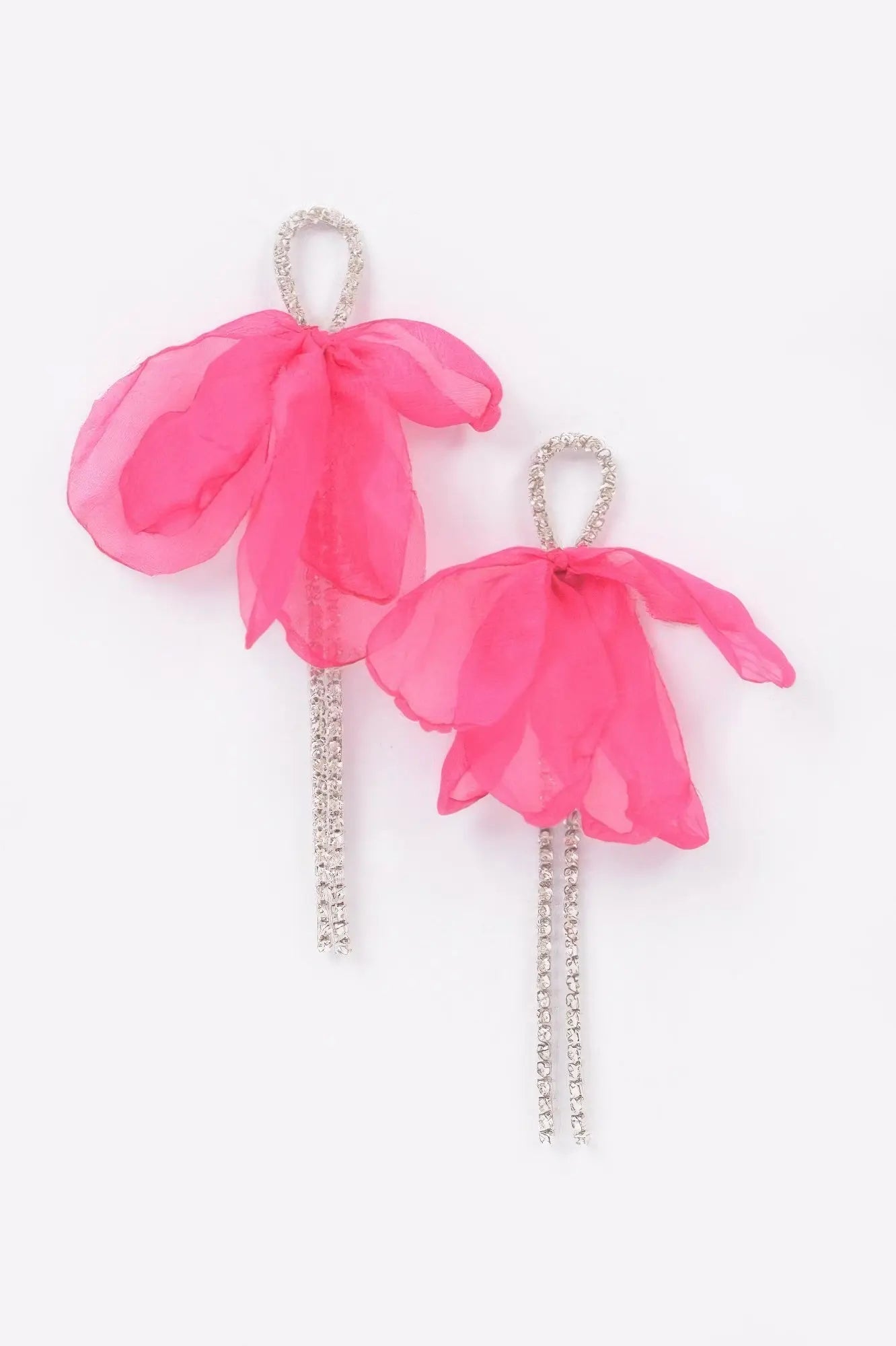 Polyester Flower Rhinestone Earring - DressAffection