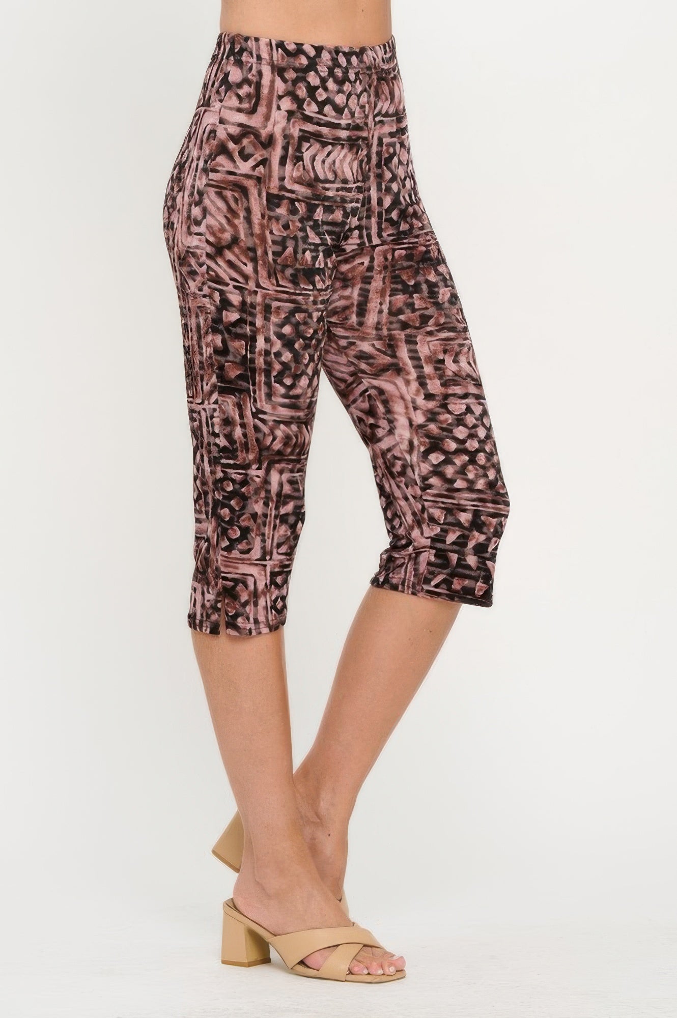 Print Bns Capri Pants Set - DressAffection