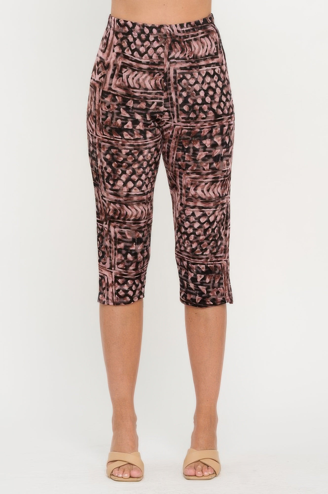 Print Bns Capri Pants Set - DressAffection