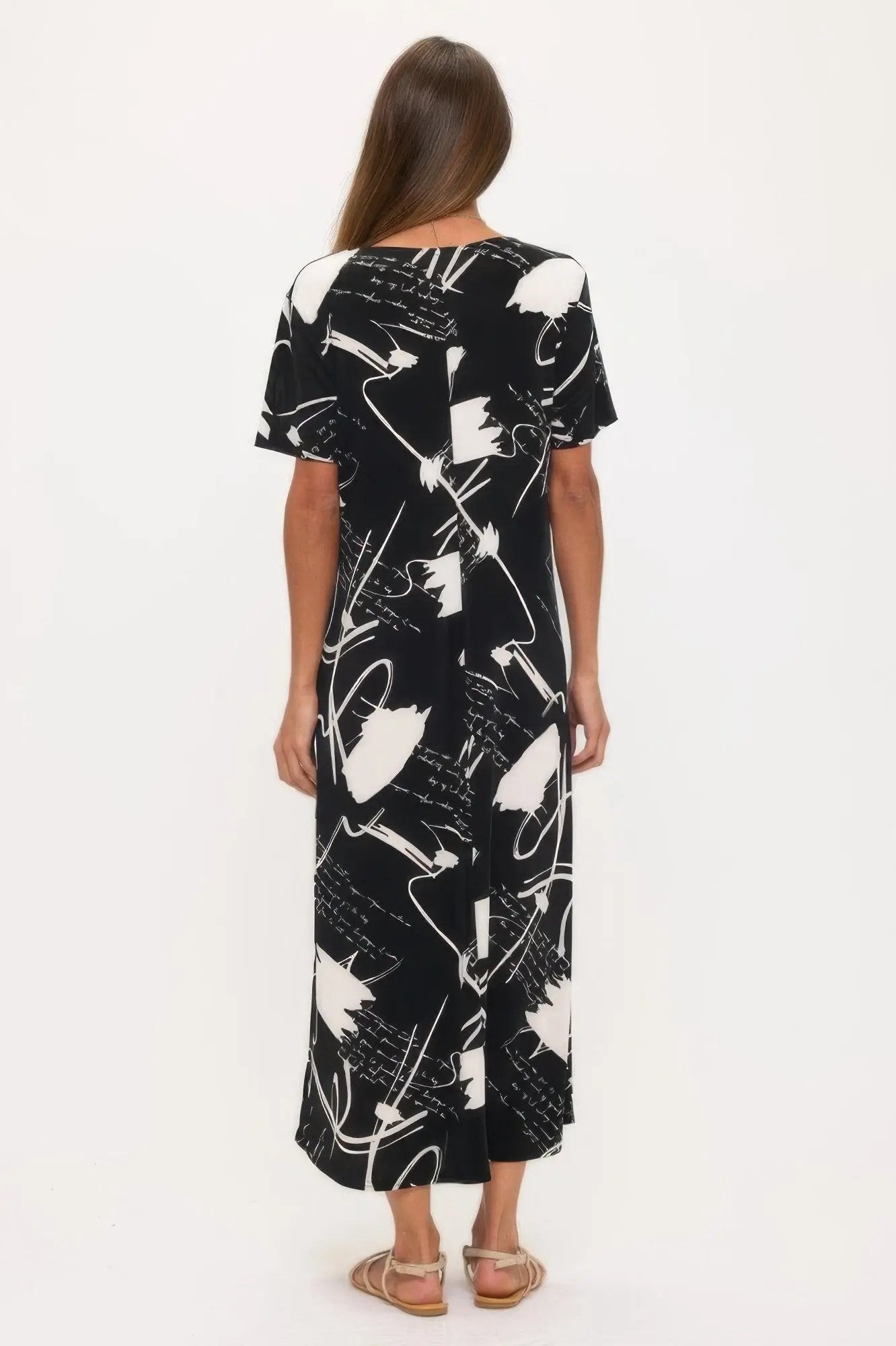 Print Bns Long Dress - DressAffection