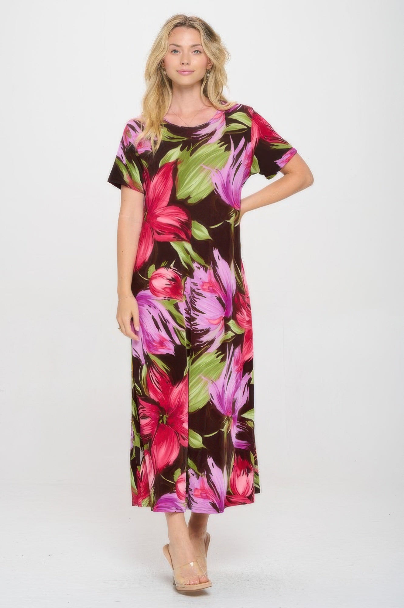 Print Bns Long Dress - DressAffection