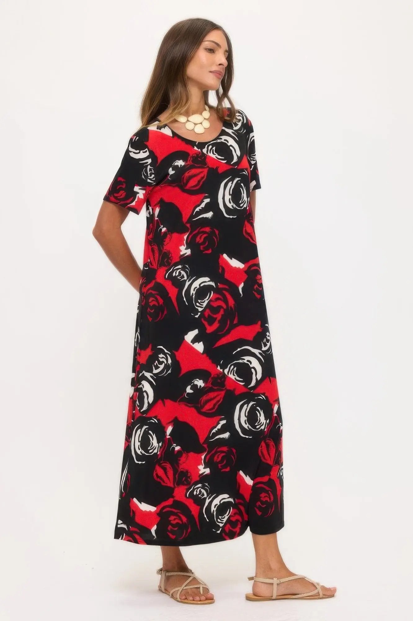 Print Bns Long Dress - DressAffection