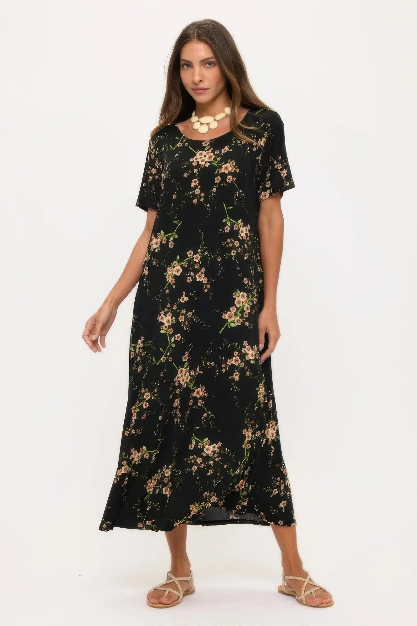 Print Bns Long Dress - DressAffection