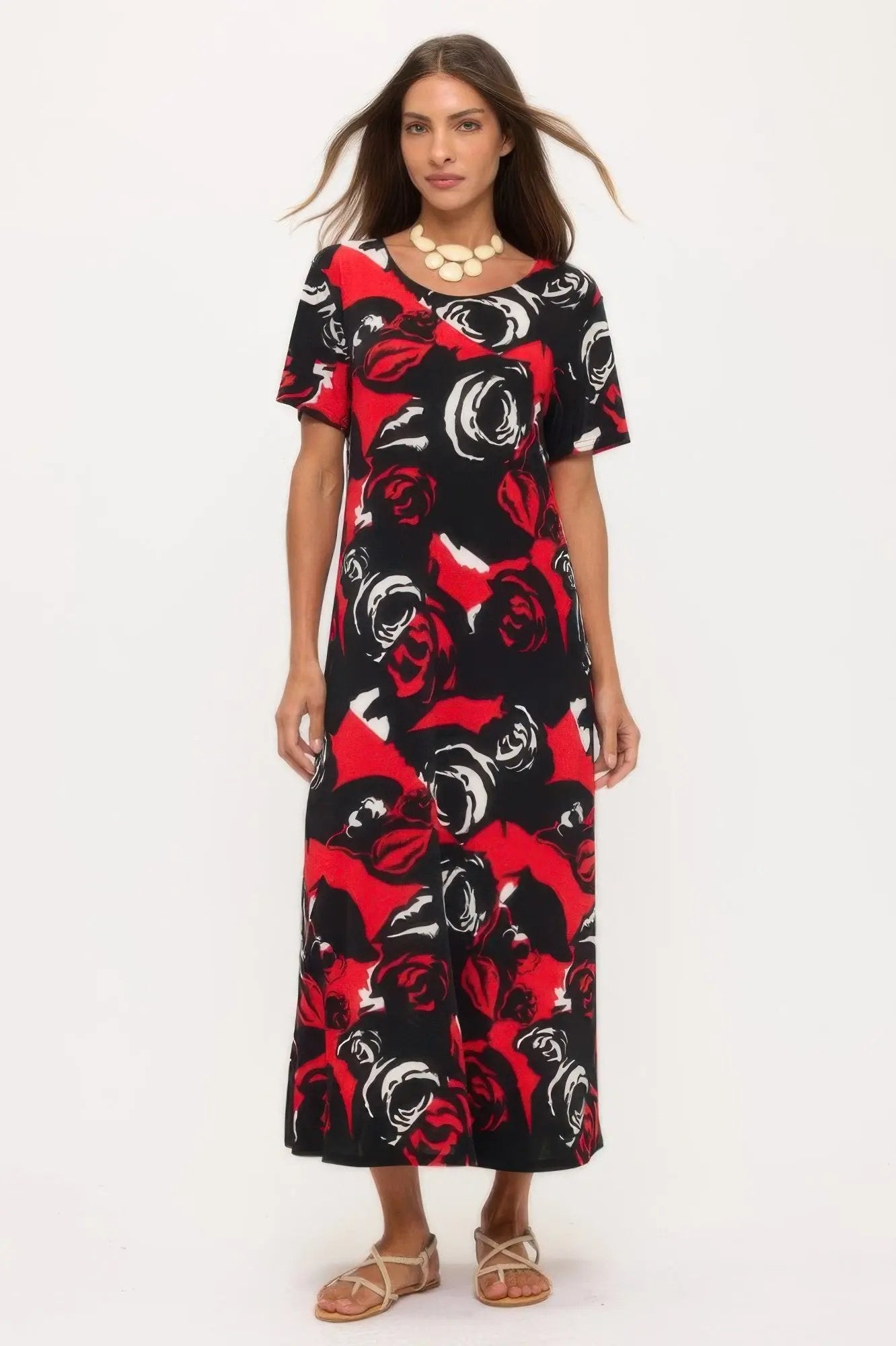 Print Bns Long Dress - DressAffection