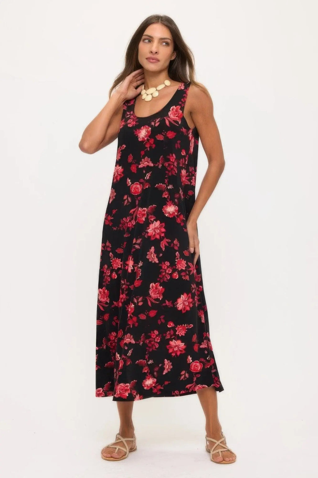 Print Bns Tank Long Dress - DressAffection
