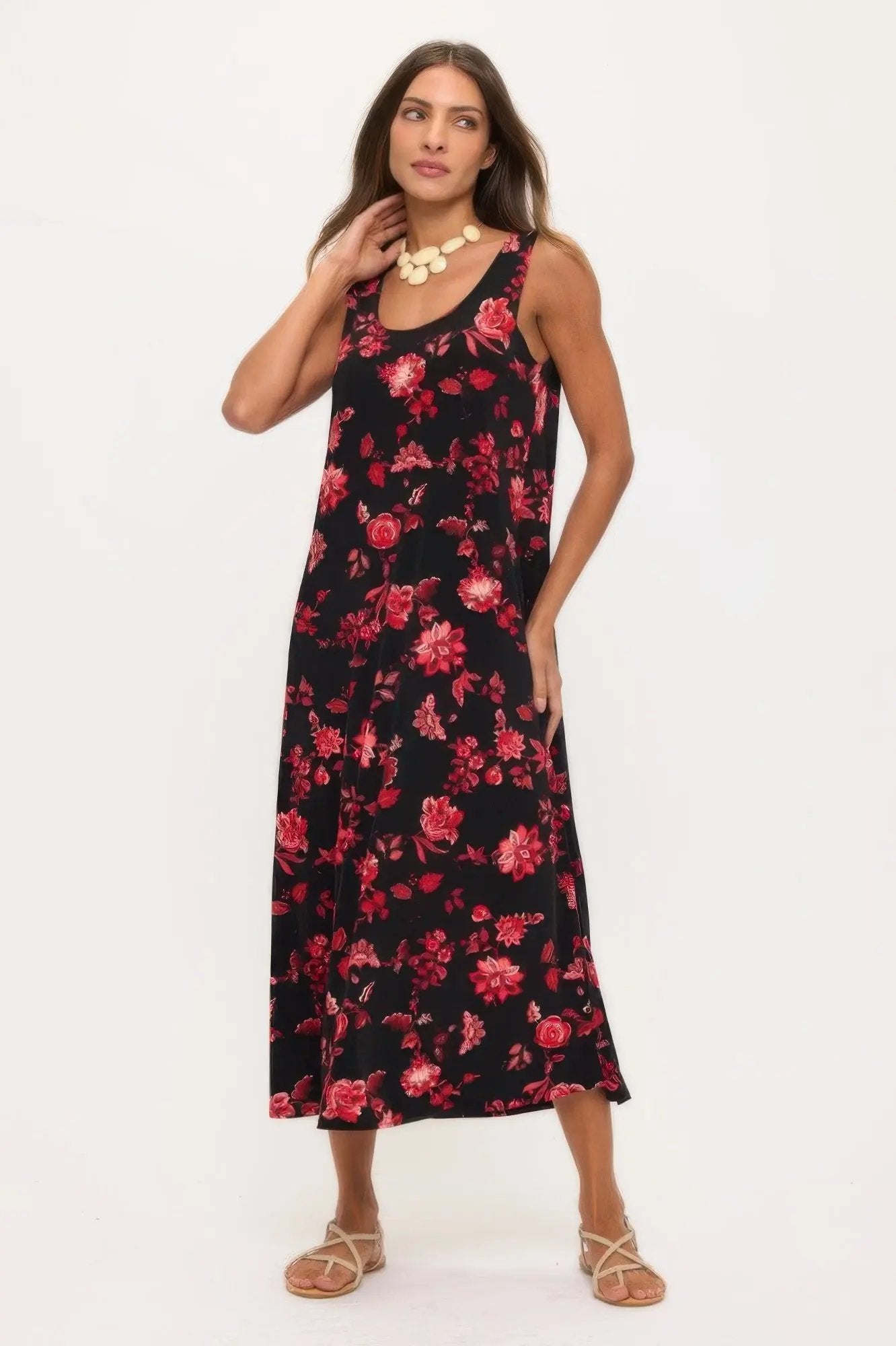Print Bns Tank Long Dress - DressAffection