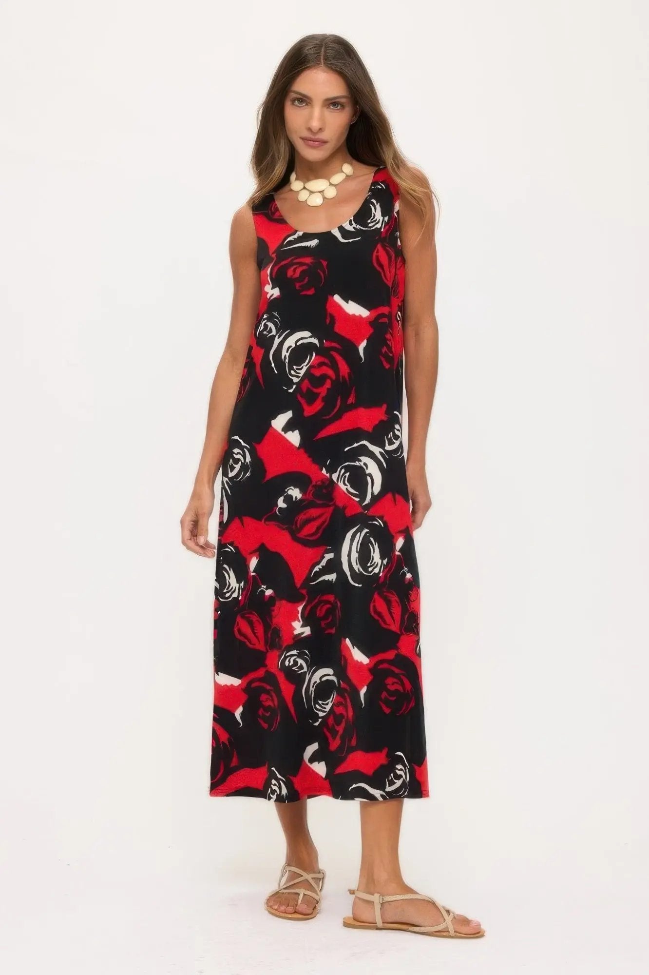 Print Bns Tank Long Dress - DressAffection