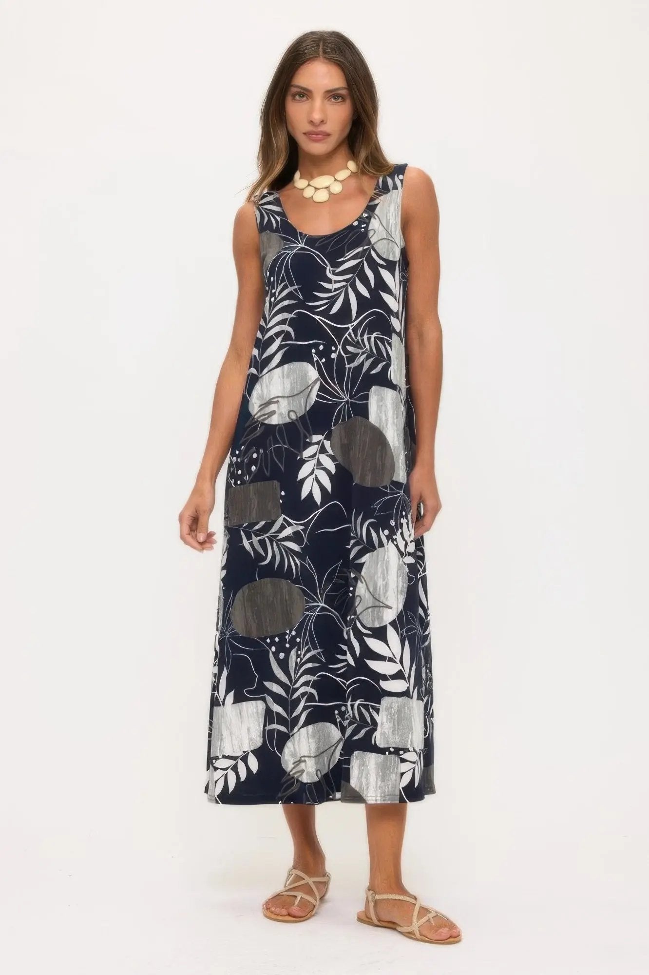 Print Bns Tank Long Dress - DressAffection