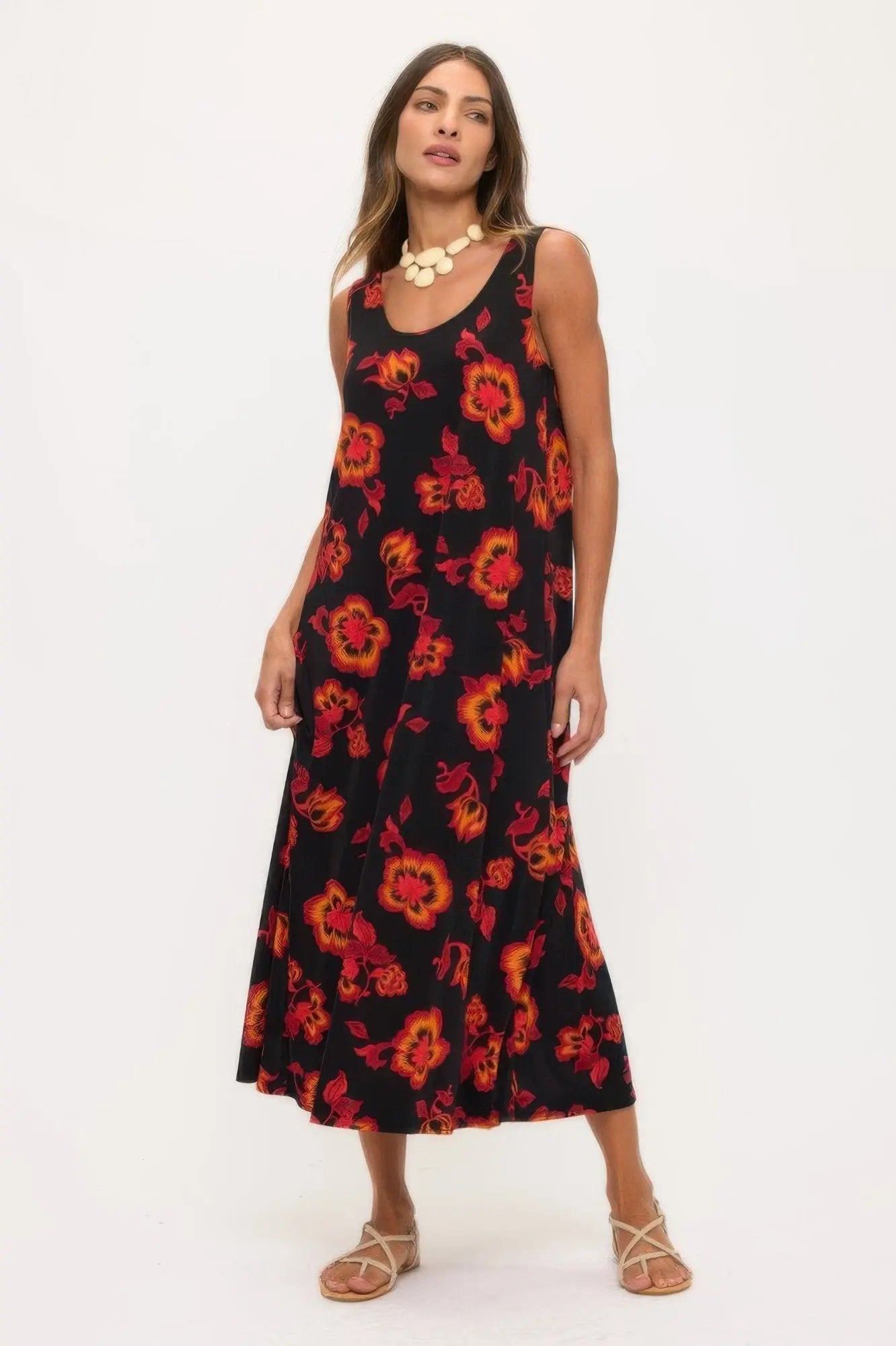 Print Bns Tank Long Dress - DressAffection