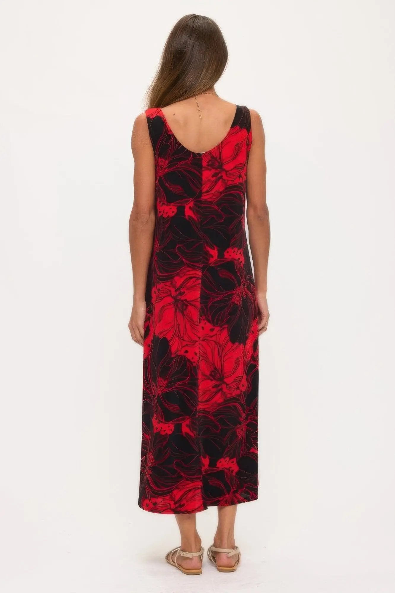 Print Bns Tank Long Dress - DressAffection