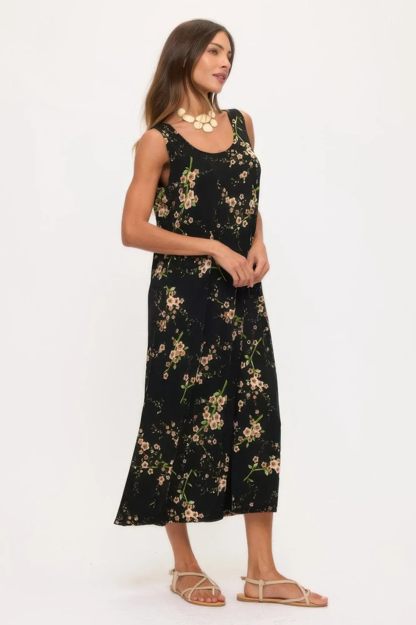 Print Bns Tank Long Dress - DressAffection