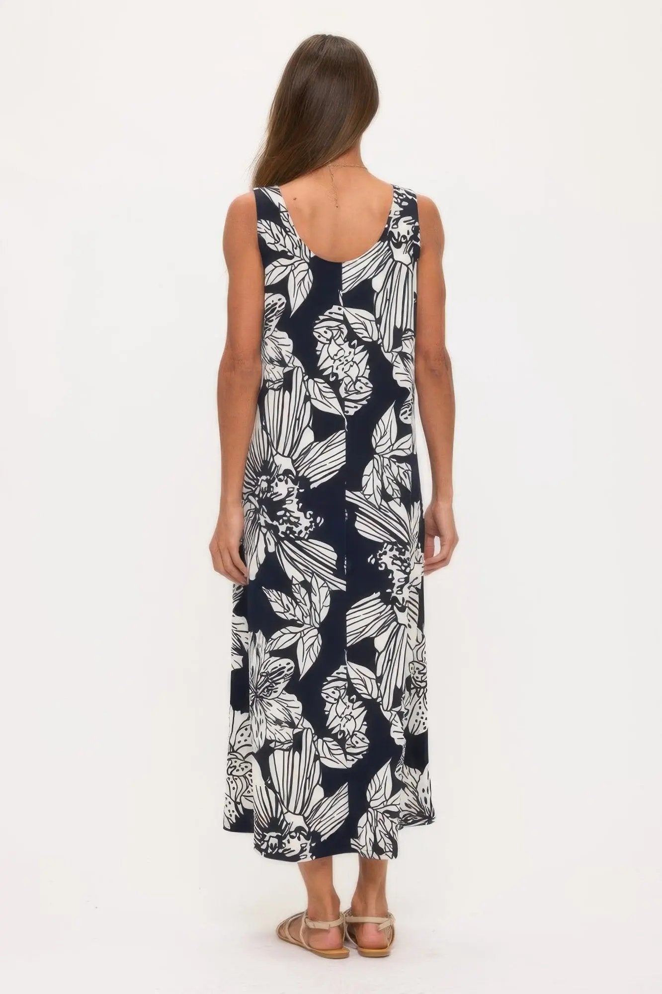 Print Bns Tank Long Dress - DressAffection