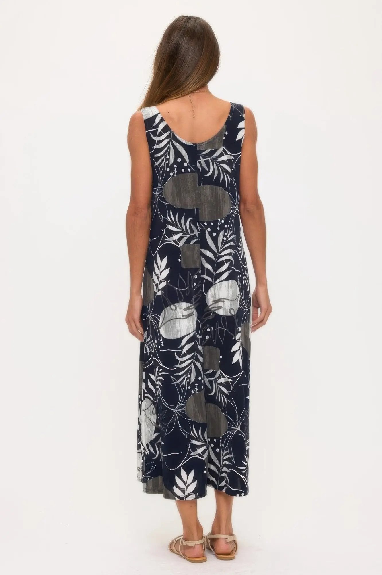 Print Bns Tank Long Dress - DressAffection