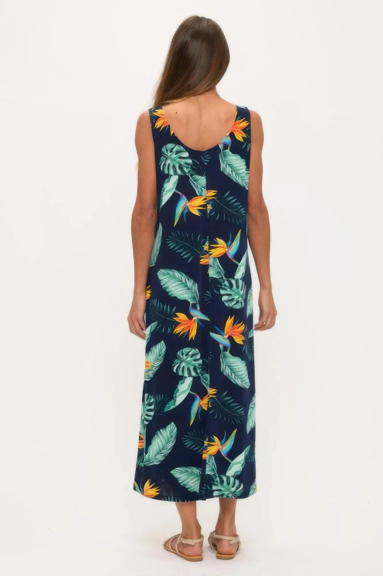 Print Bns Tank Long Dress - DressAffection