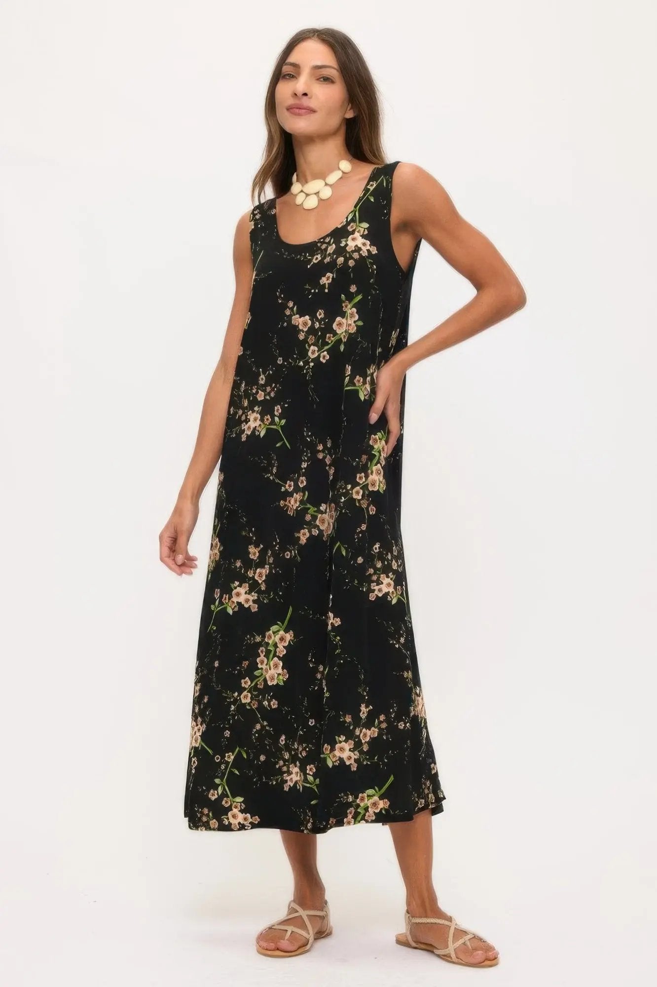 Print Bns Tank Long Dress - DressAffection
