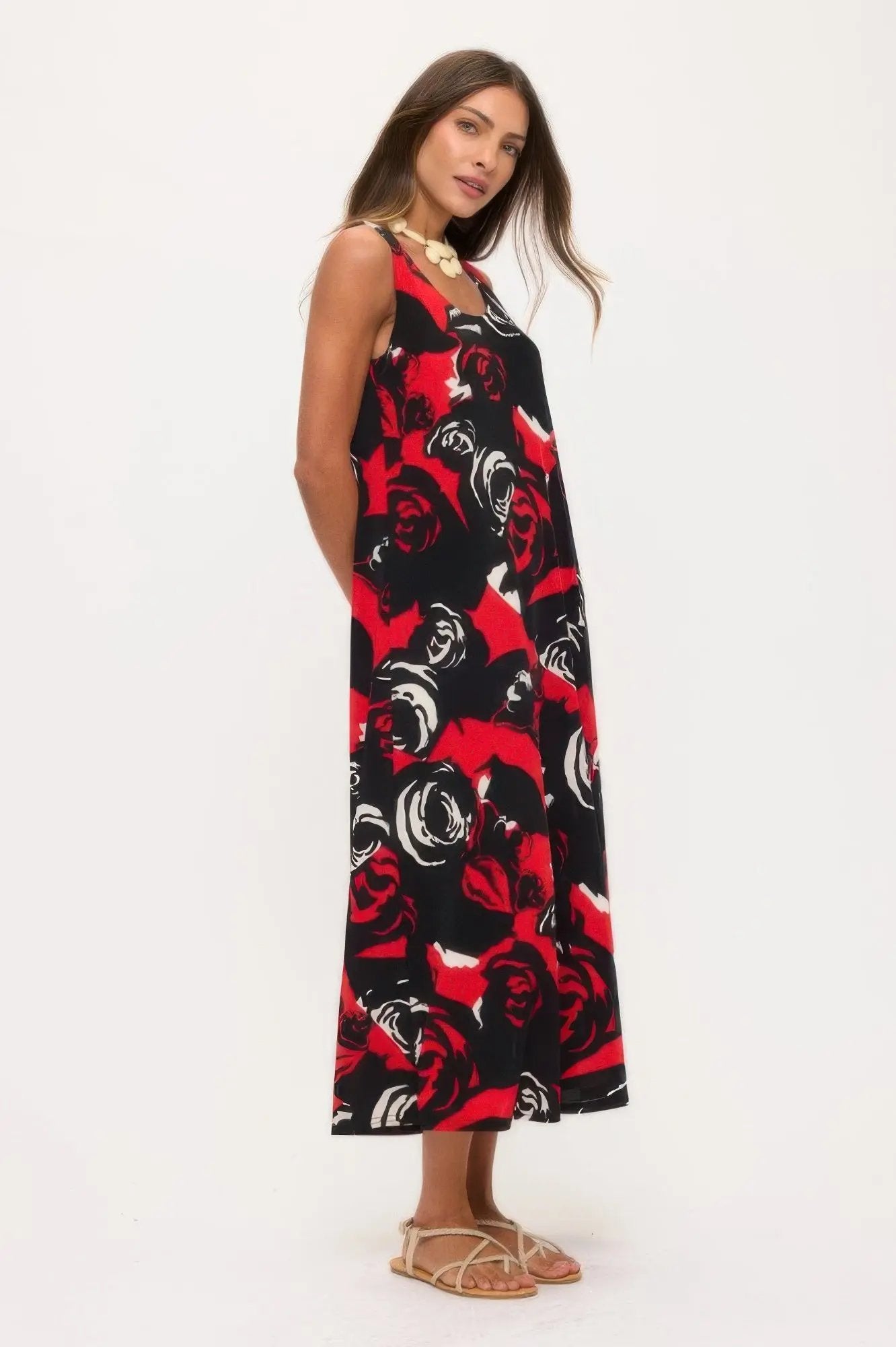 Print Bns Tank Long Dress - DressAffection