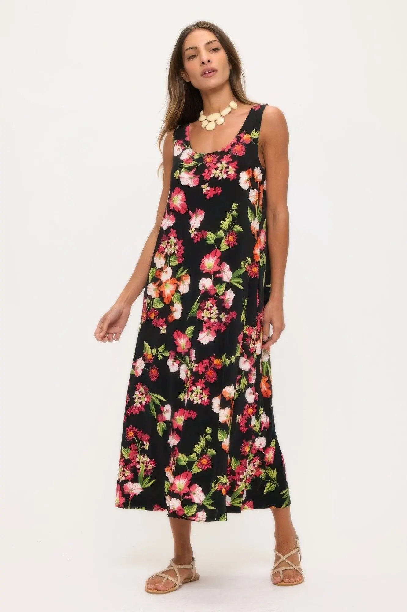 Print Bns Tank Long Dress - DressAffection