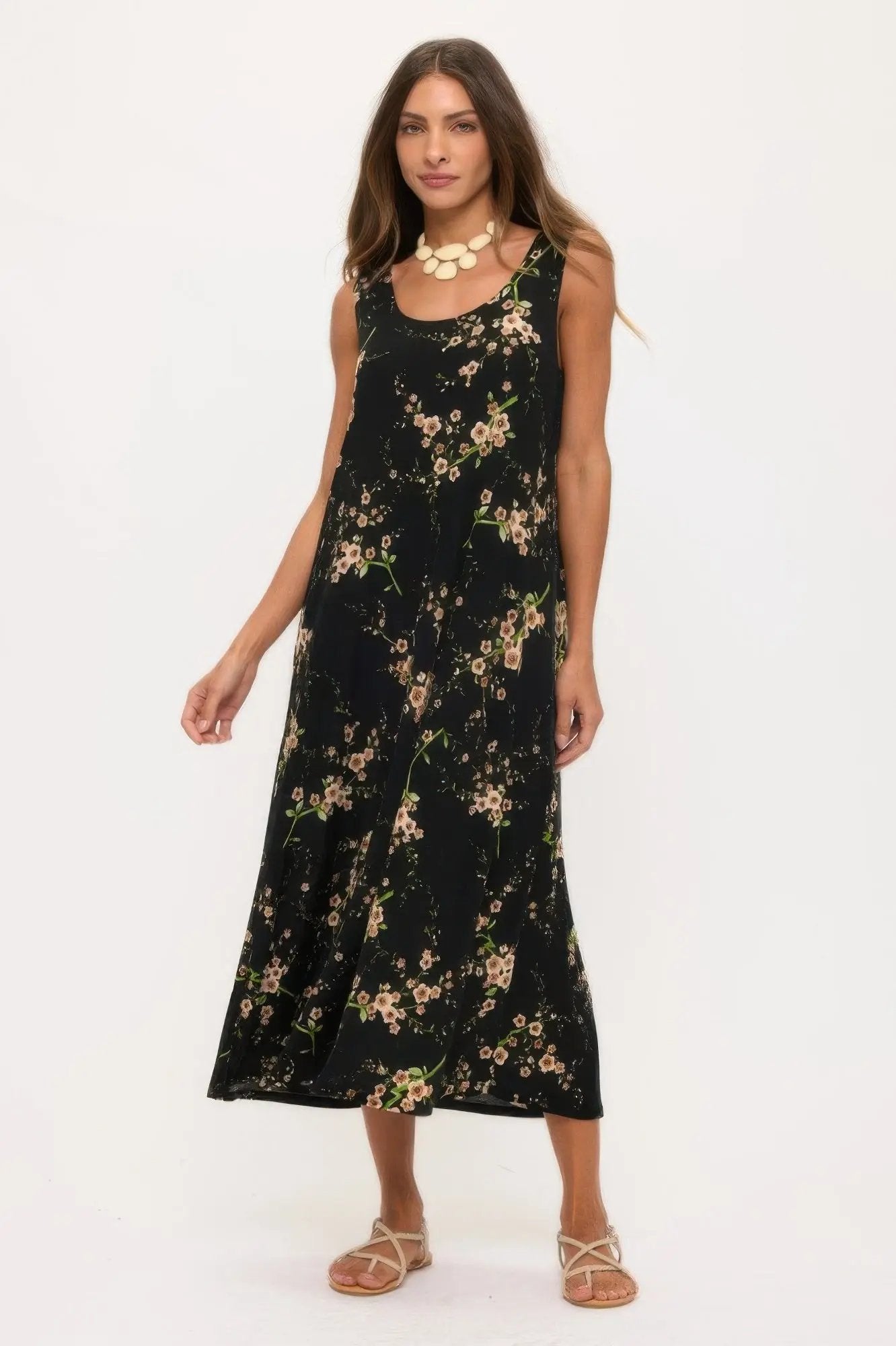 Print Bns Tank Long Dress - DressAffection