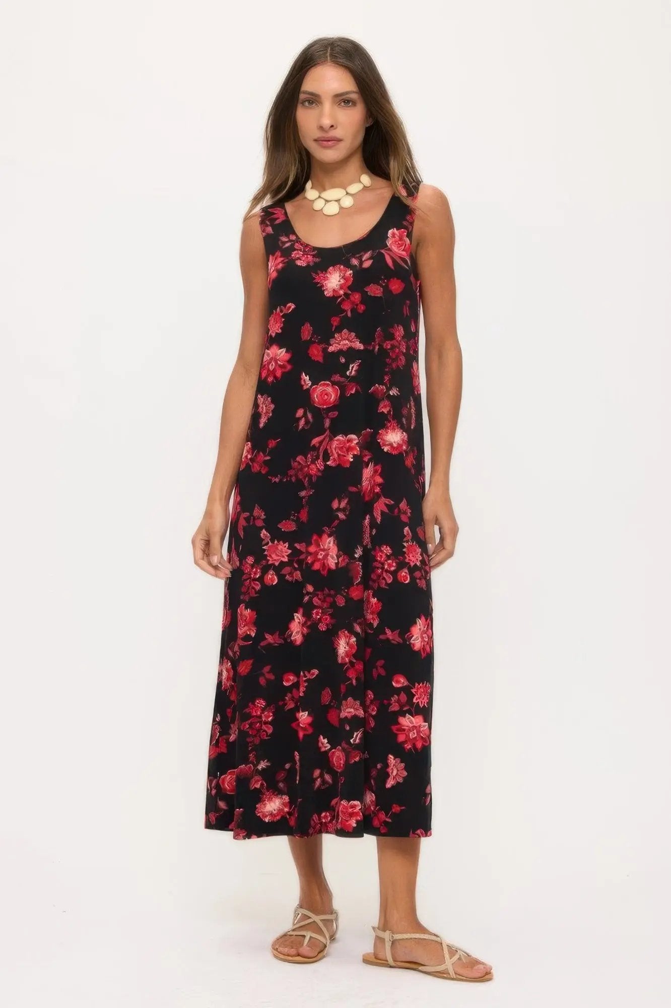 Print Bns Tank Long Dress - DressAffection
