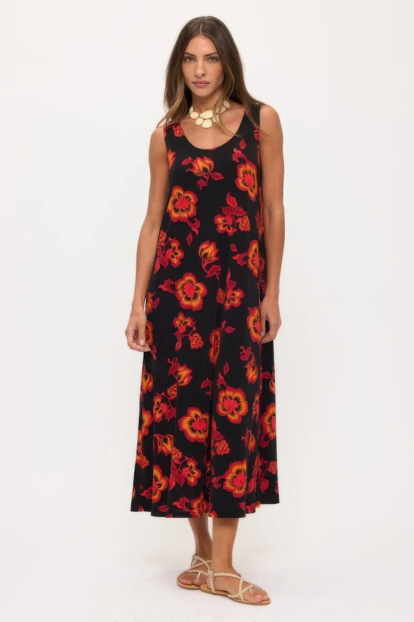 Print Bns Tank Long Dress - DressAffection