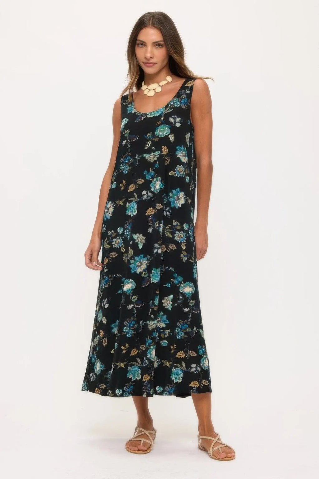 Print Bns Tank Long Dress - DressAffection