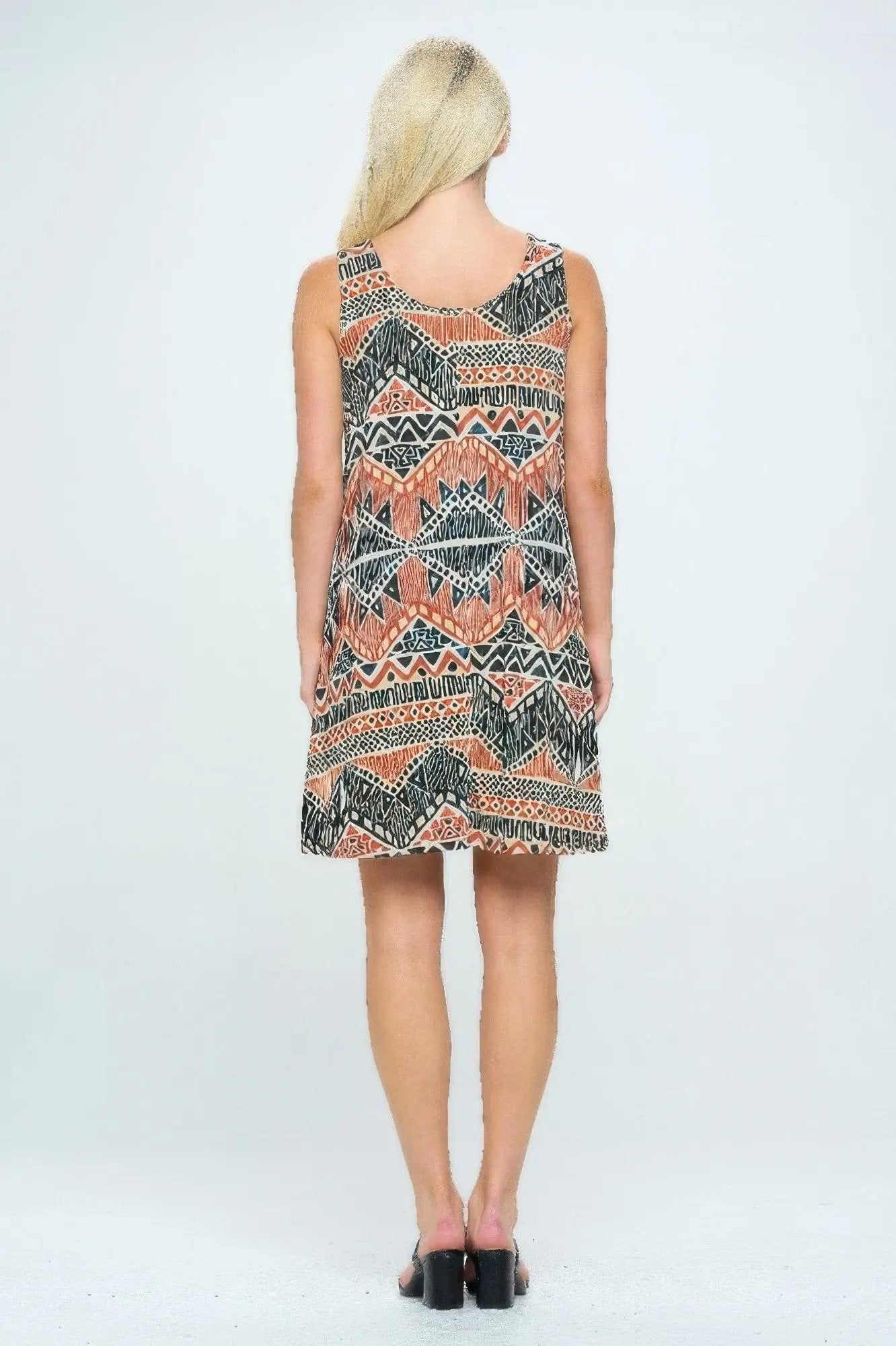 Print Short Tank Dress - DressAffection