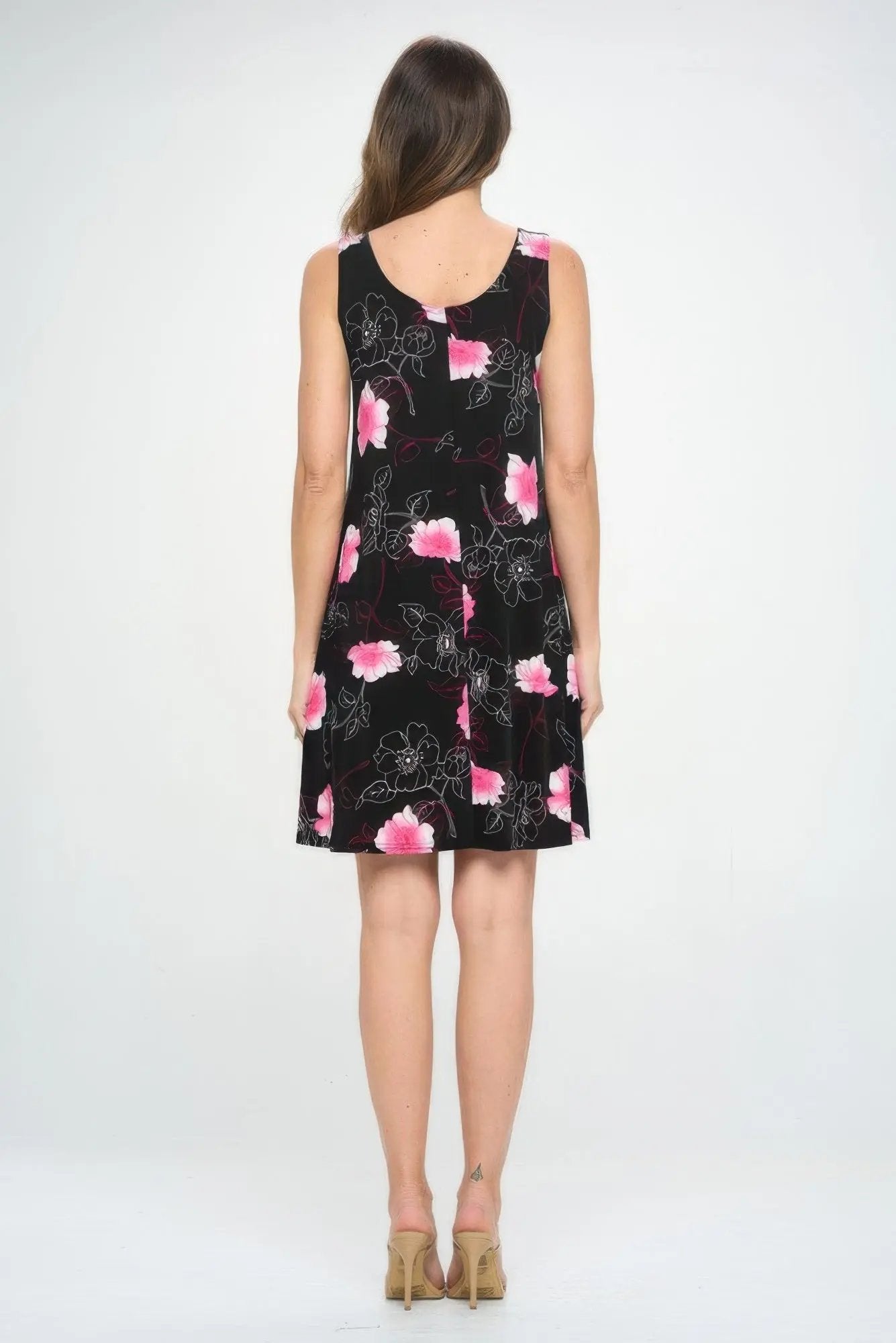 Print Short Tank Dress - DressAffection