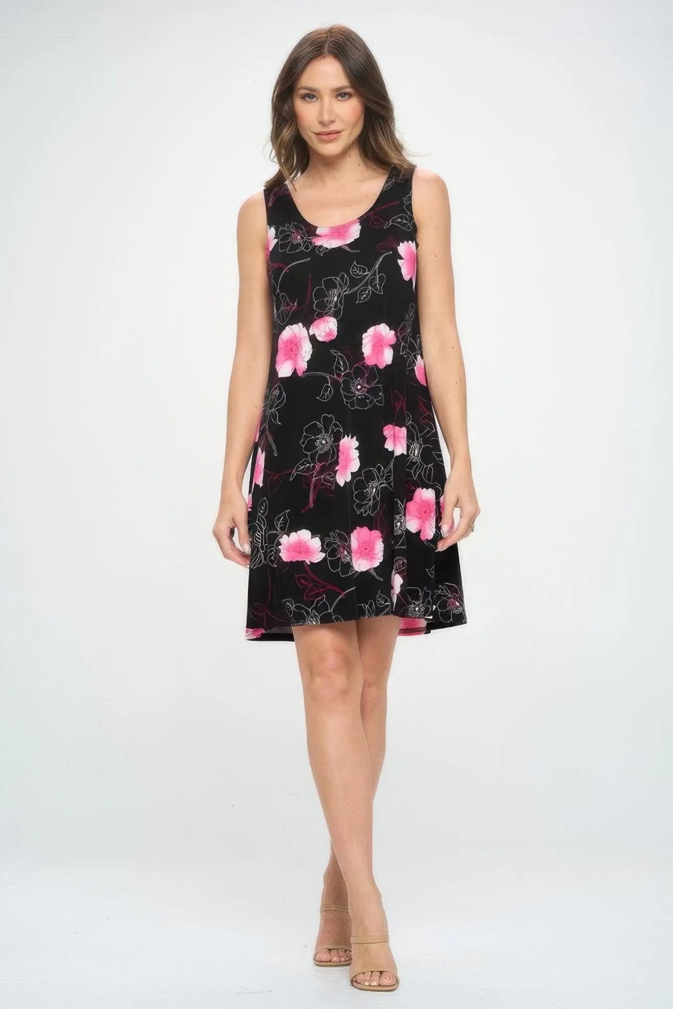 Print Short Tank Dress - DressAffection