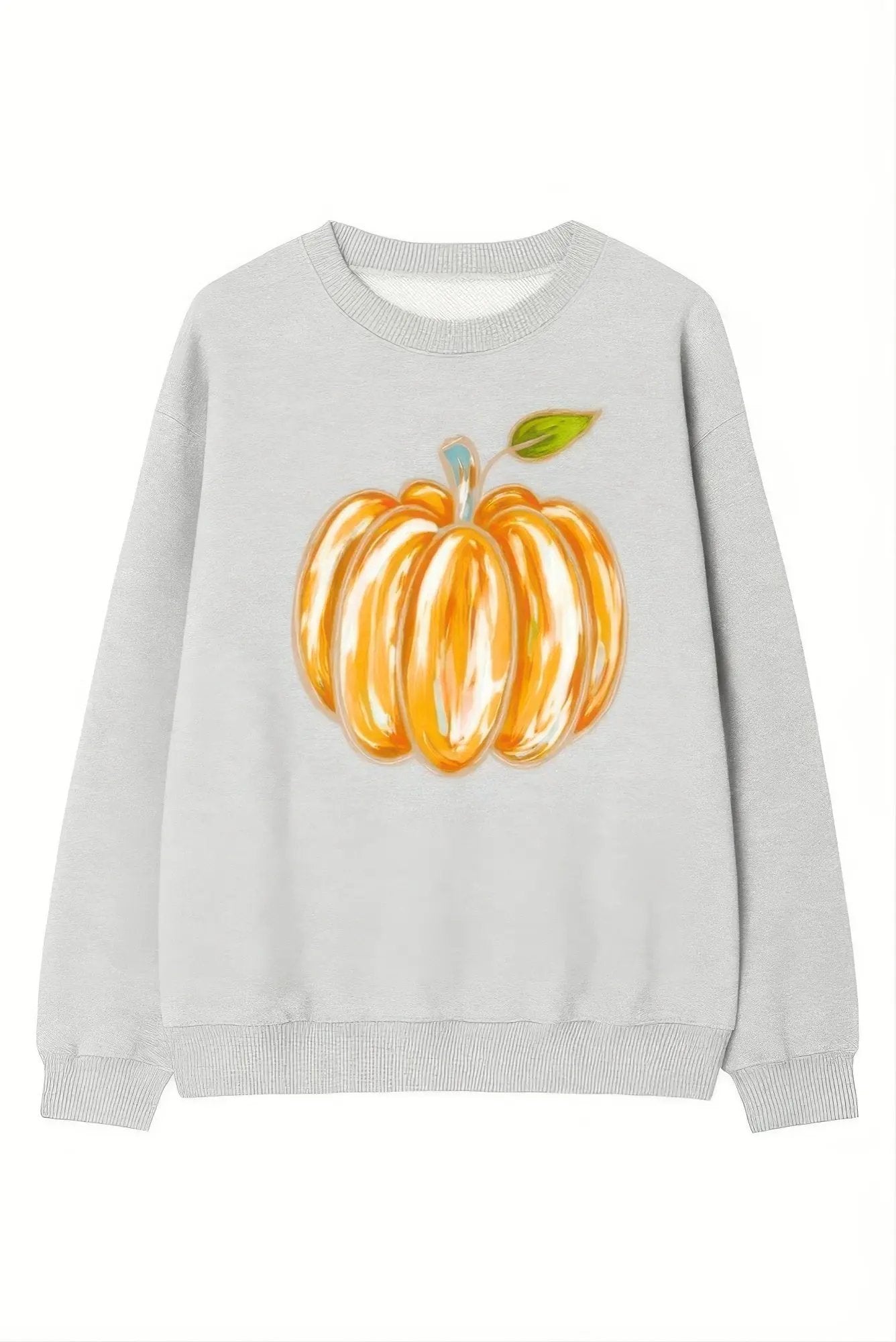 Pumpkin Print Sweater - DressAffection