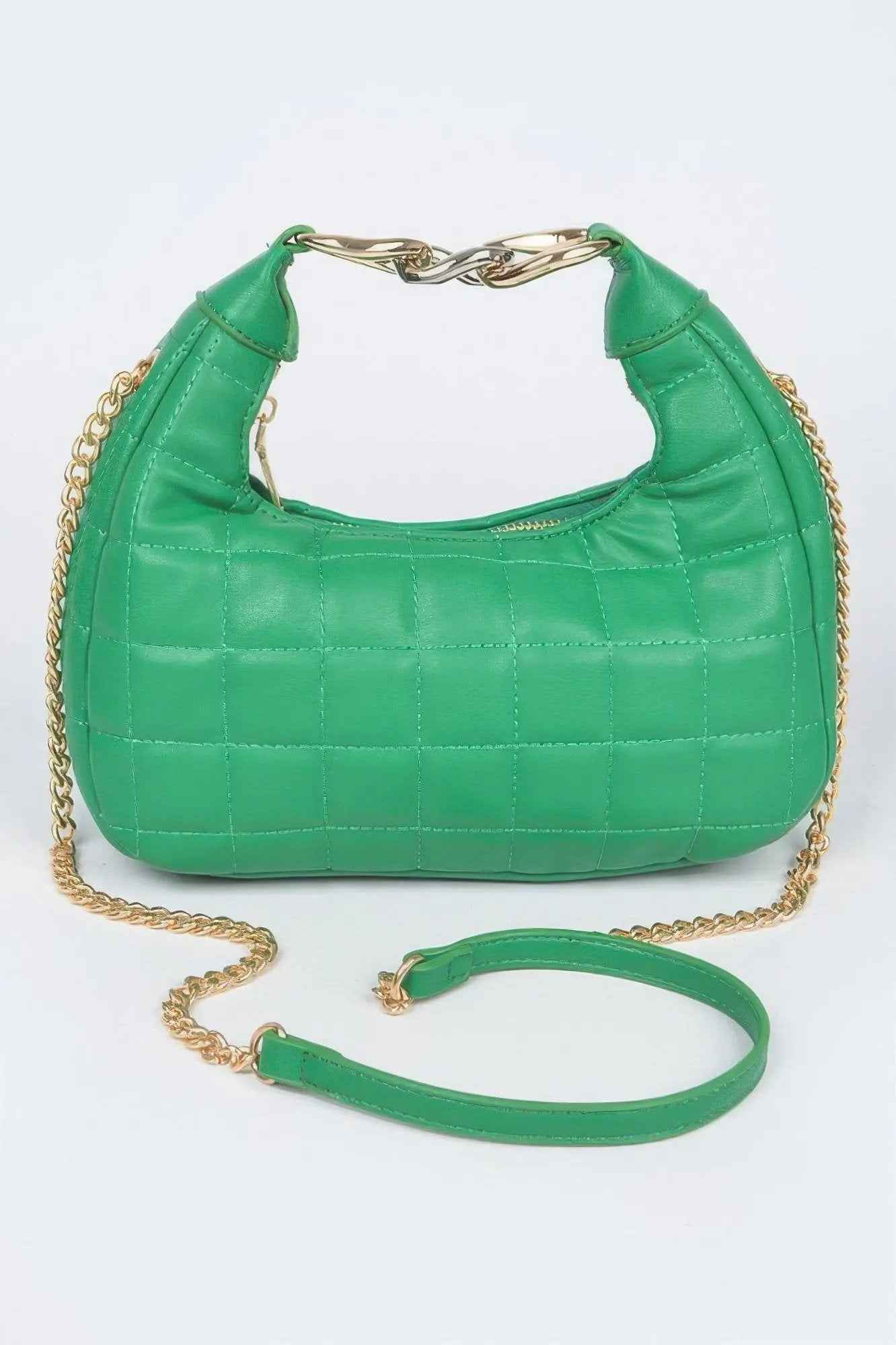 Quilted Faux Leather Hobo Bag