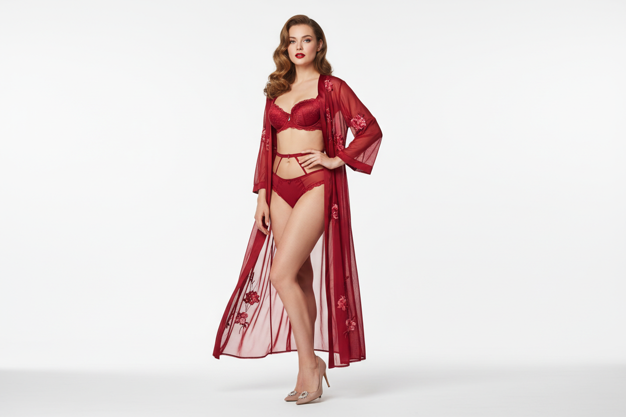 red lingerie girl