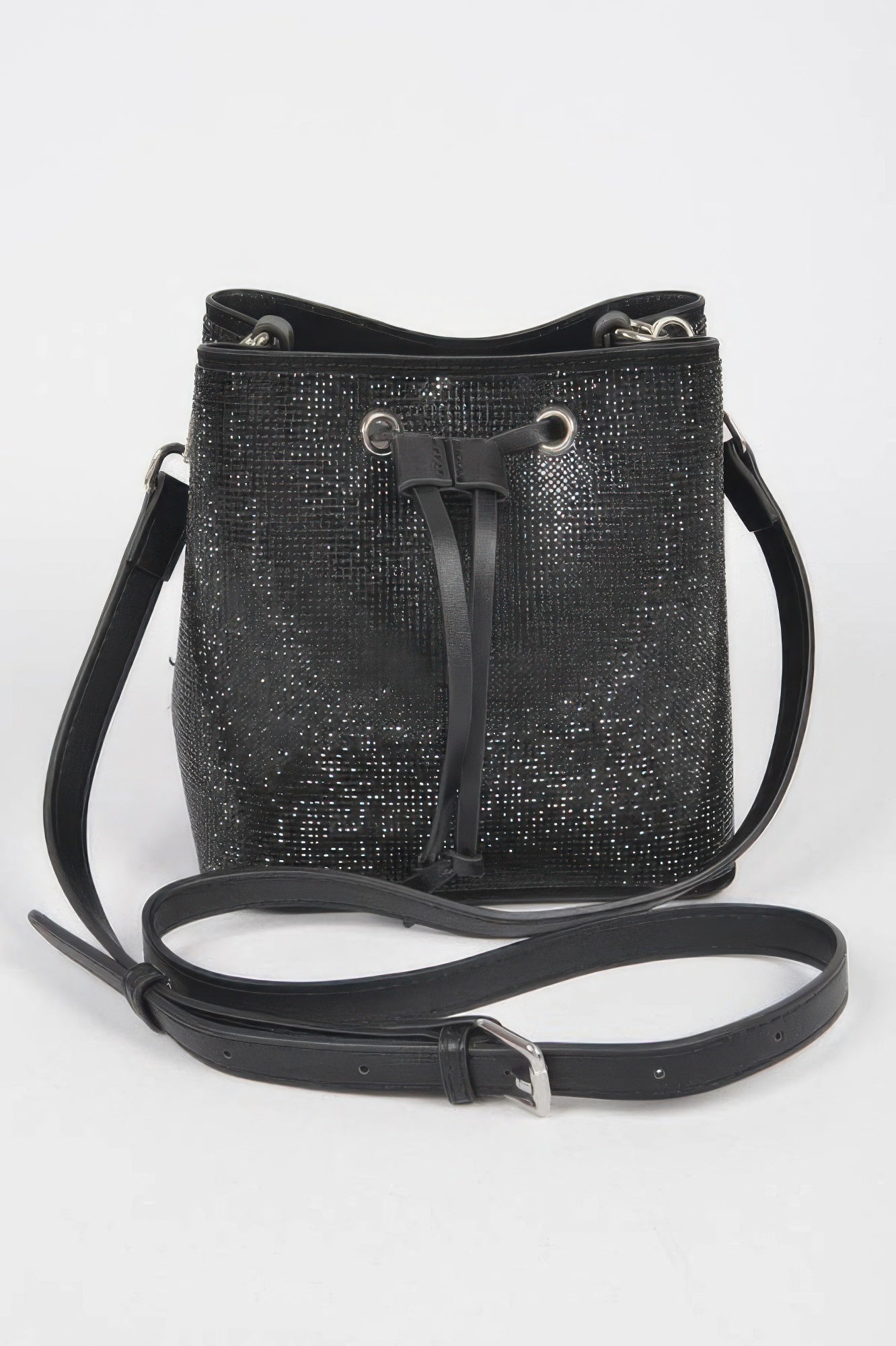 Rhinestone Bucket Bag - DressAffection