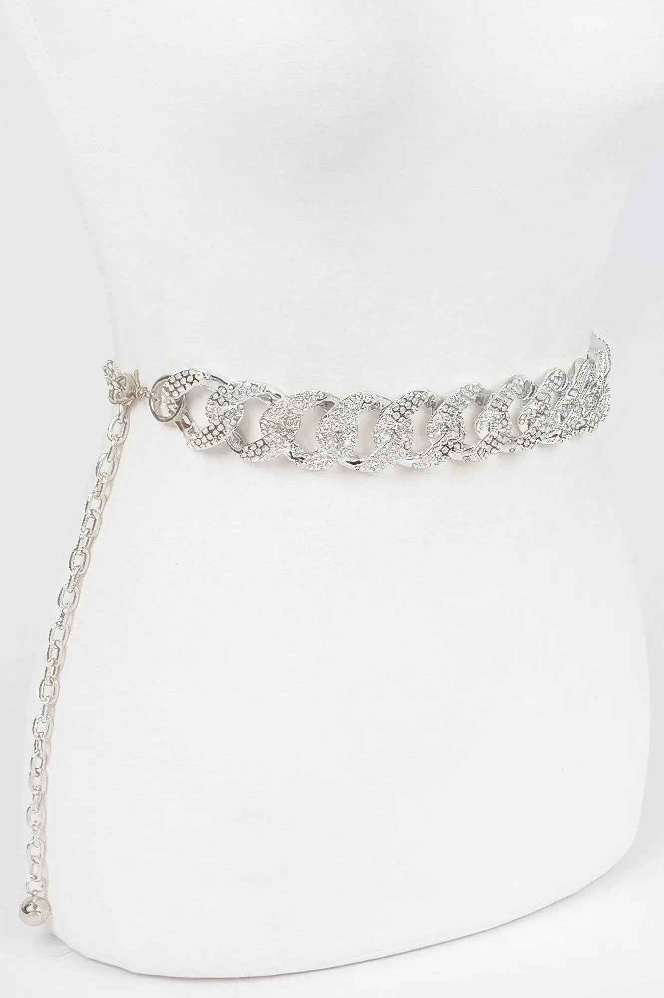 Rhinestone Oversized Chain Belt
