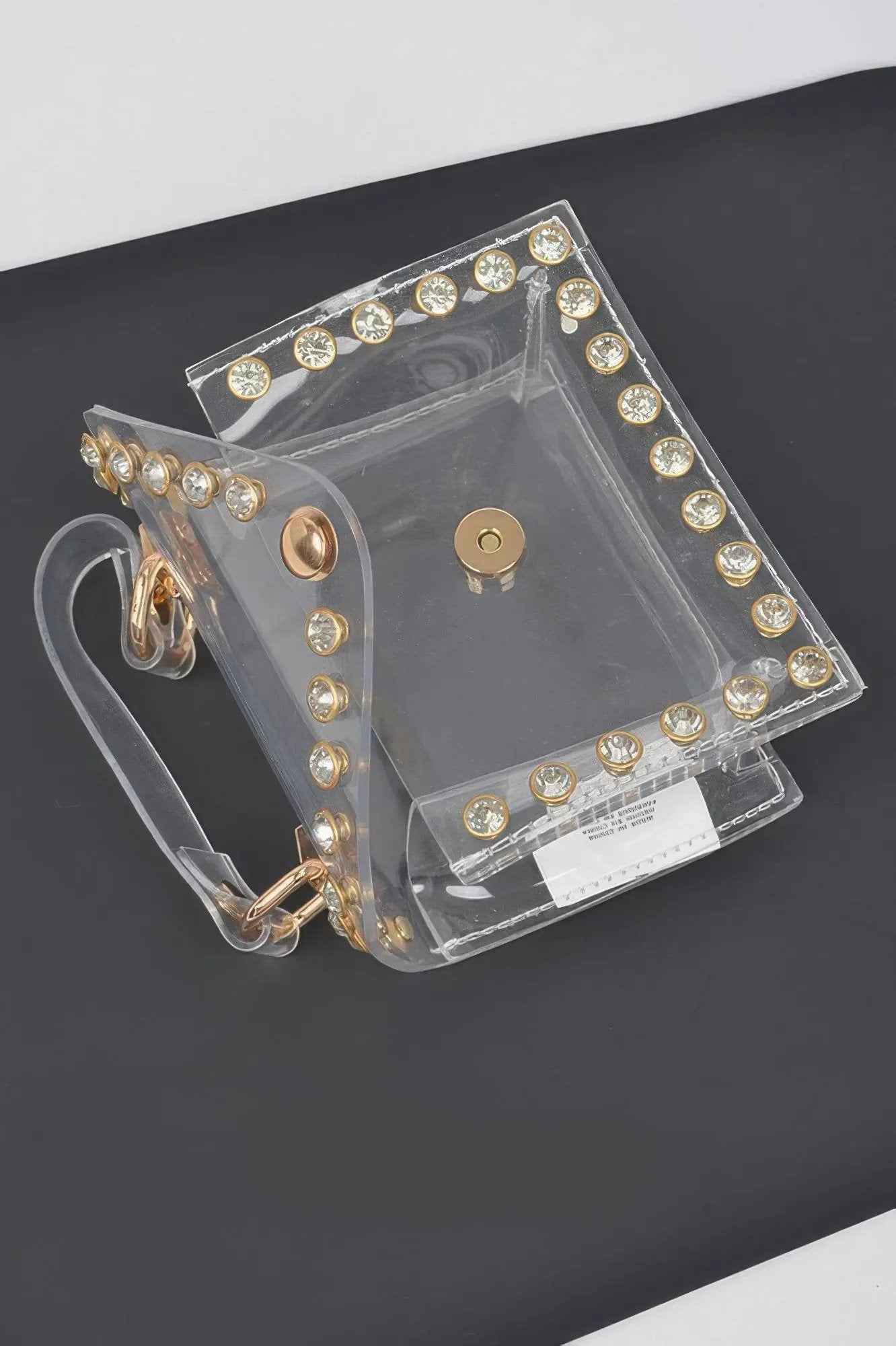Rhinestone Stud Transparent Mini Bag