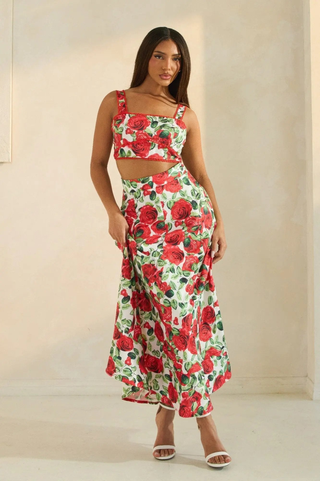 Rose Romance Two-piece Set - DressAffection
