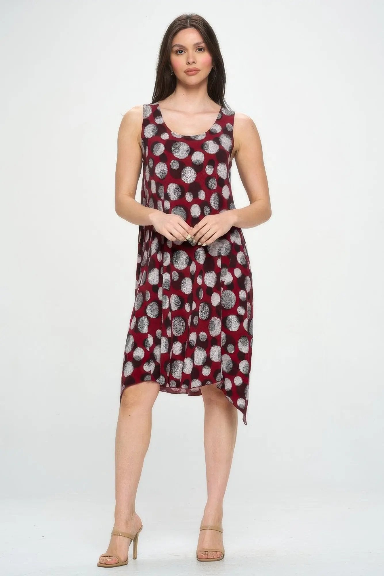 Round Neck Tank Silhouette Dress - DressAffection