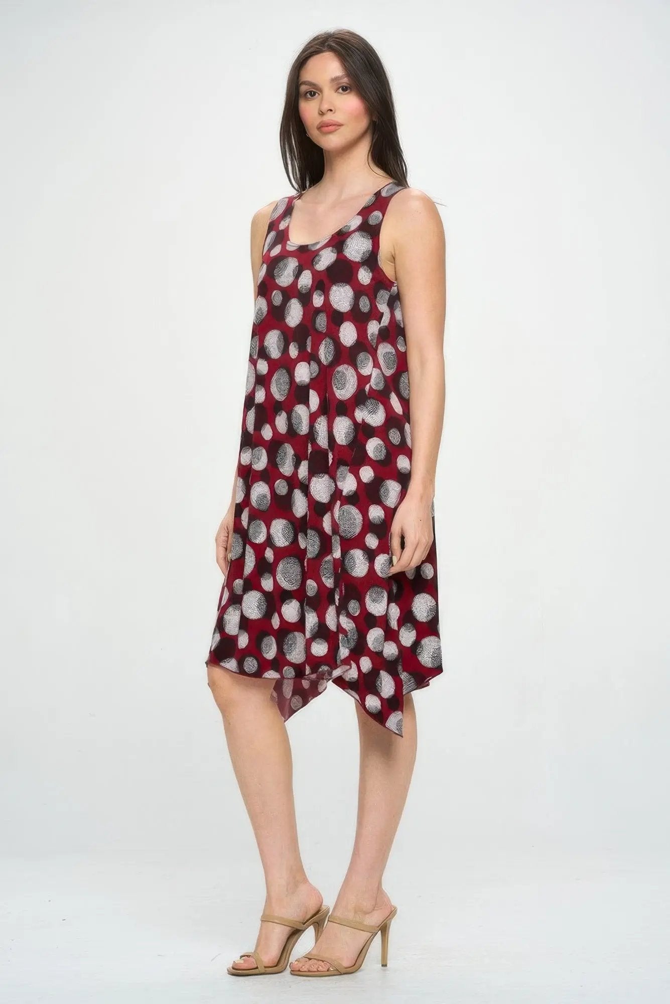 Round Neck Tank Silhouette Dress - DressAffection
