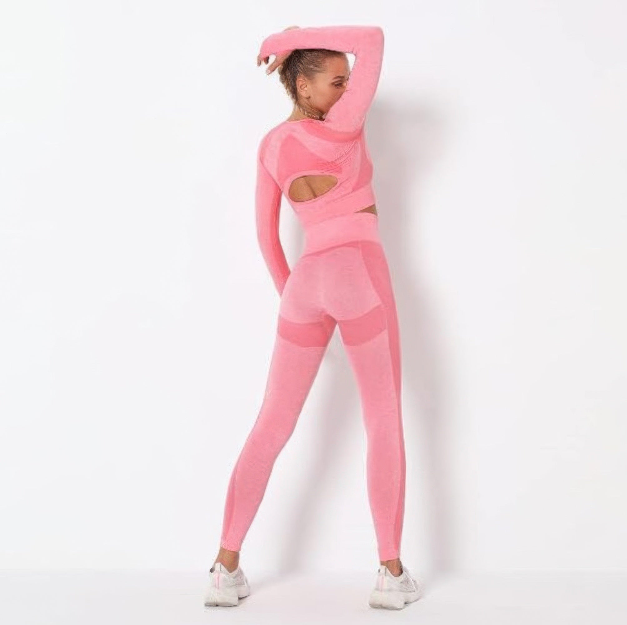 Seamless Long Sleeve Yoga Set - DressAffection