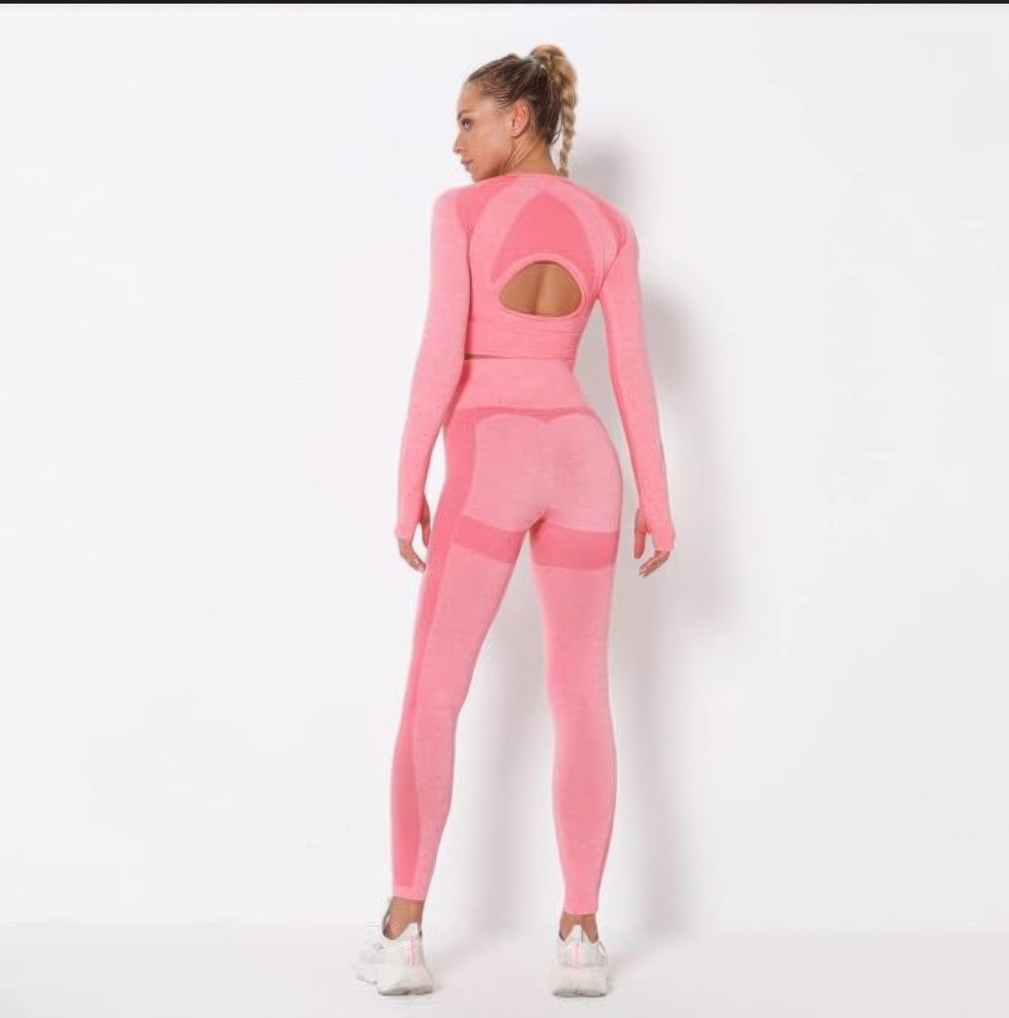 Seamless Long Sleeve Yoga Set - DressAffection