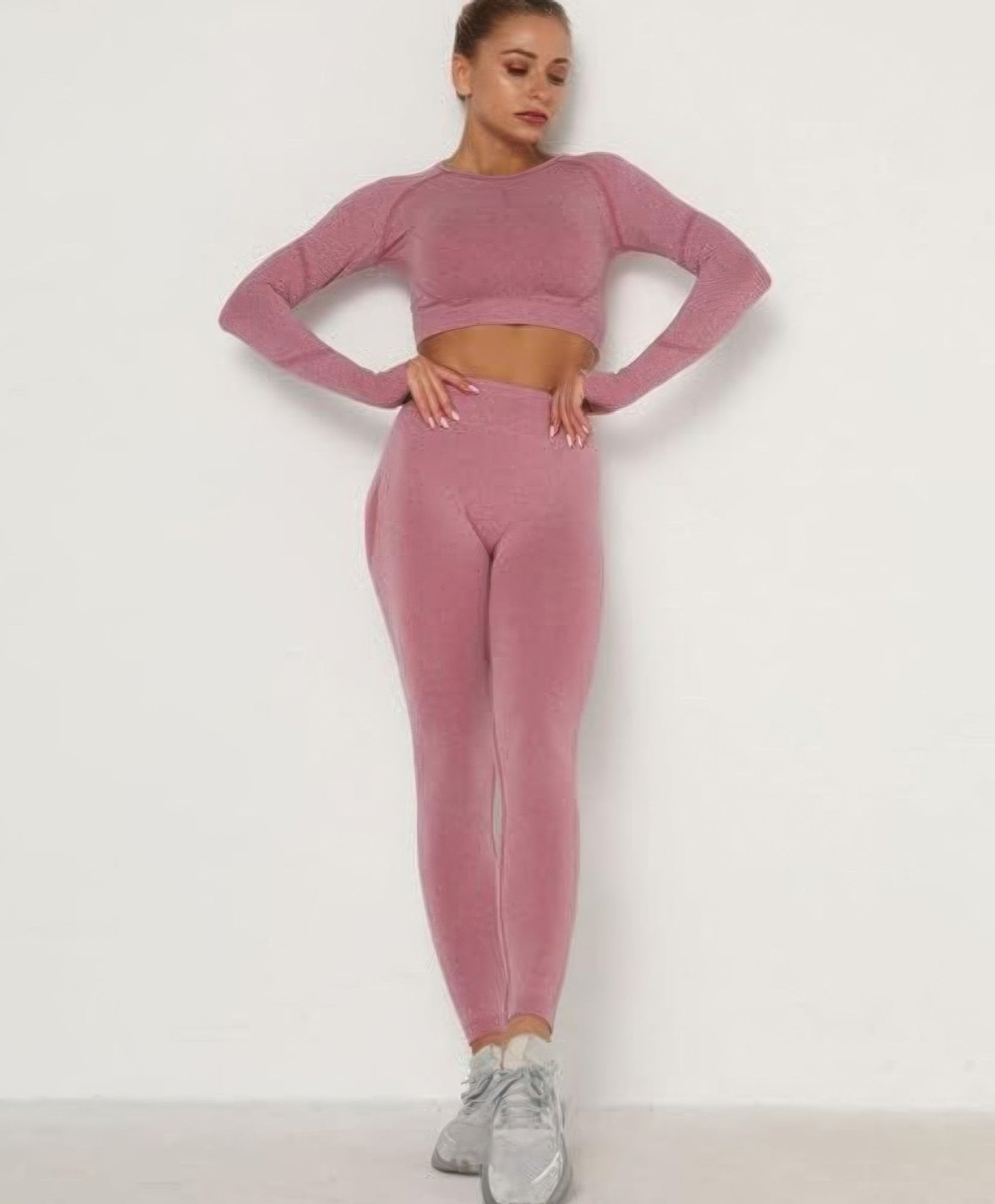 Seamless Top Leggings Set - DressAffection